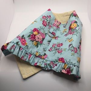 Roses and Seersucker Dog Print Harness